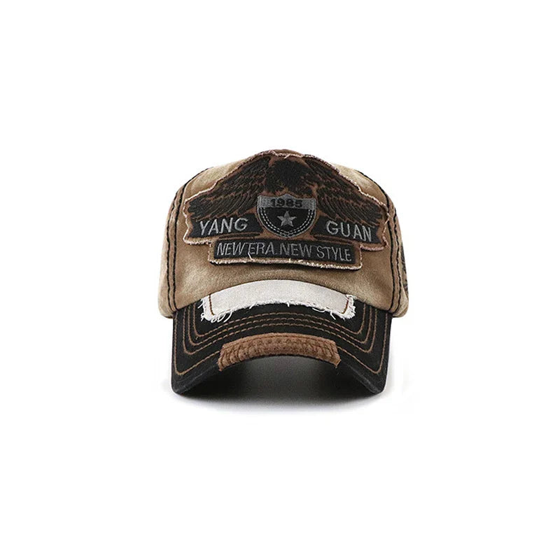 Eagle Soars In The Sky And Flies Freely Eagle Embroidered Large Head Baseball Cap With 3 Wizes To Choose From