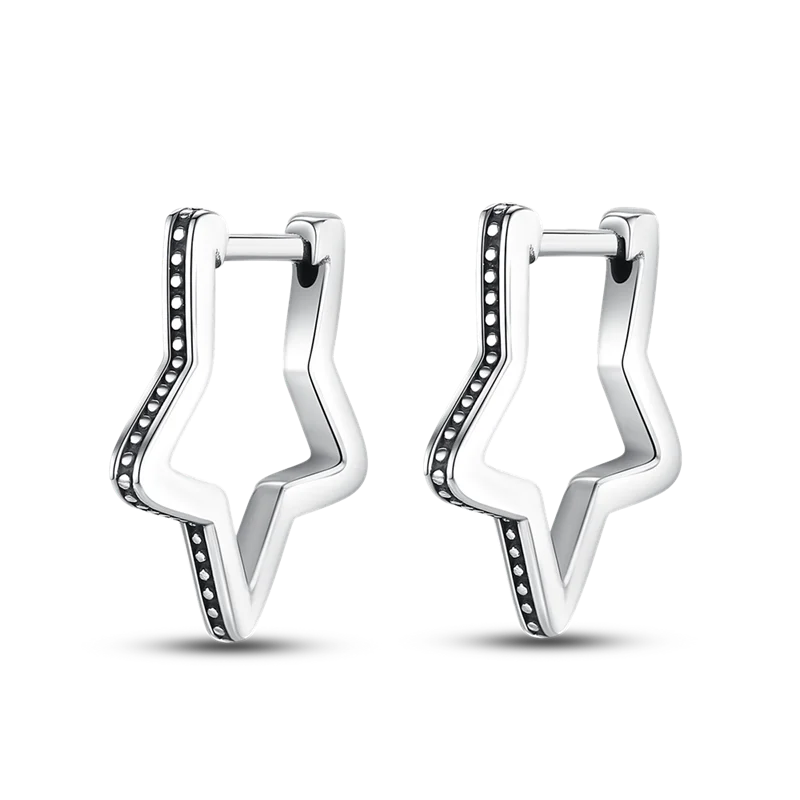 925 Silver Charms Plata De Ley 925 Jewelry Women Fashion Cute Tiny Clear Crystal CZ Stud Earrings Star Starfish Dolphin Earrings