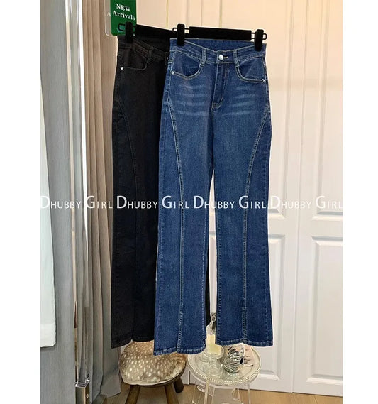 Y2K Vintage Simple Harajuku Jeans Ladies Aesthetic Denim Pant for Women