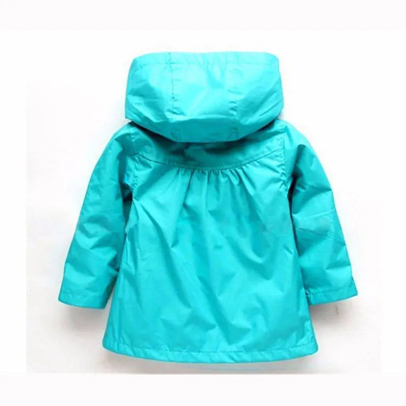 LZH Girls Coat Long Sleeve Dinosaur Kids Boys Autumn Spring Plush And Thick Windproof And Waterproof Jacket Windbreaker Clothes