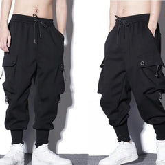 Loose Harem Pants Men Cargo Trousers Hip Hop Outdoor Casual Ankle Length Pant