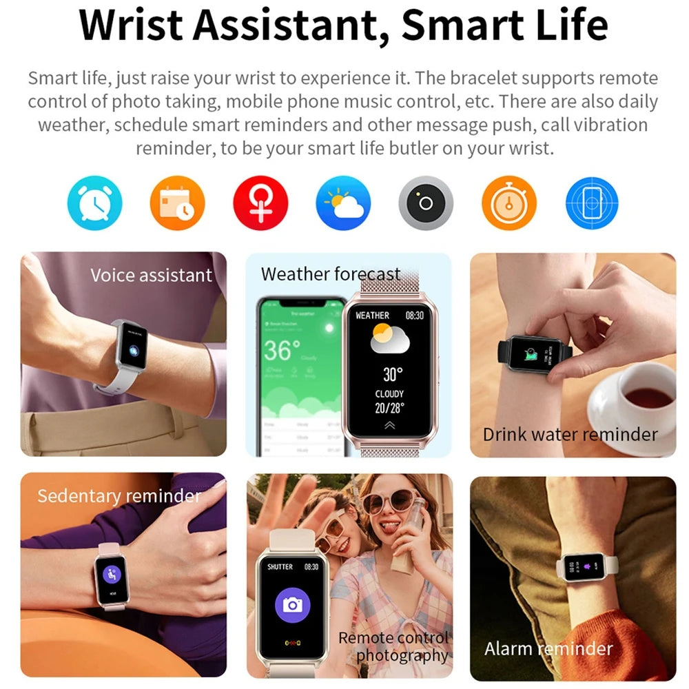 HD Bluetooth Call Smart Watch Men's Bracelet Fashion Women Smart Watch Android IOS