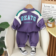 Boys Clothes Sets Spring Autumn 2025 Children Cotton T-shirts Coats Pants 2pcs Sports Suit For Baby Tracksuits Kids Outfits 4 5Y