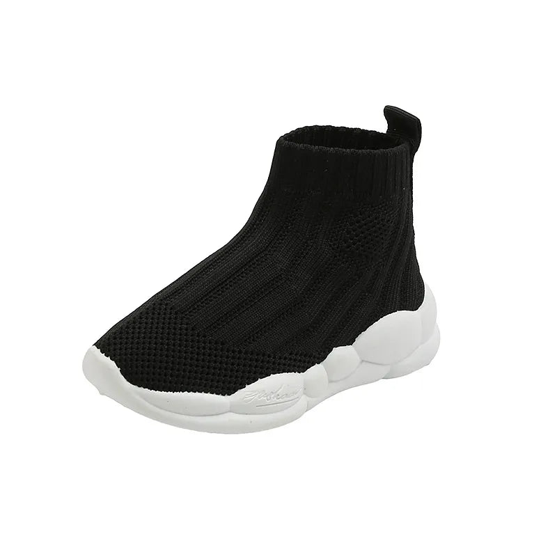 Kids Sock Shoes Knitted Fashion High Top Sneakers for Boys Girls
