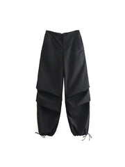 Women Fashion Parachute Cargo Pants Vintage Jogging Trousers