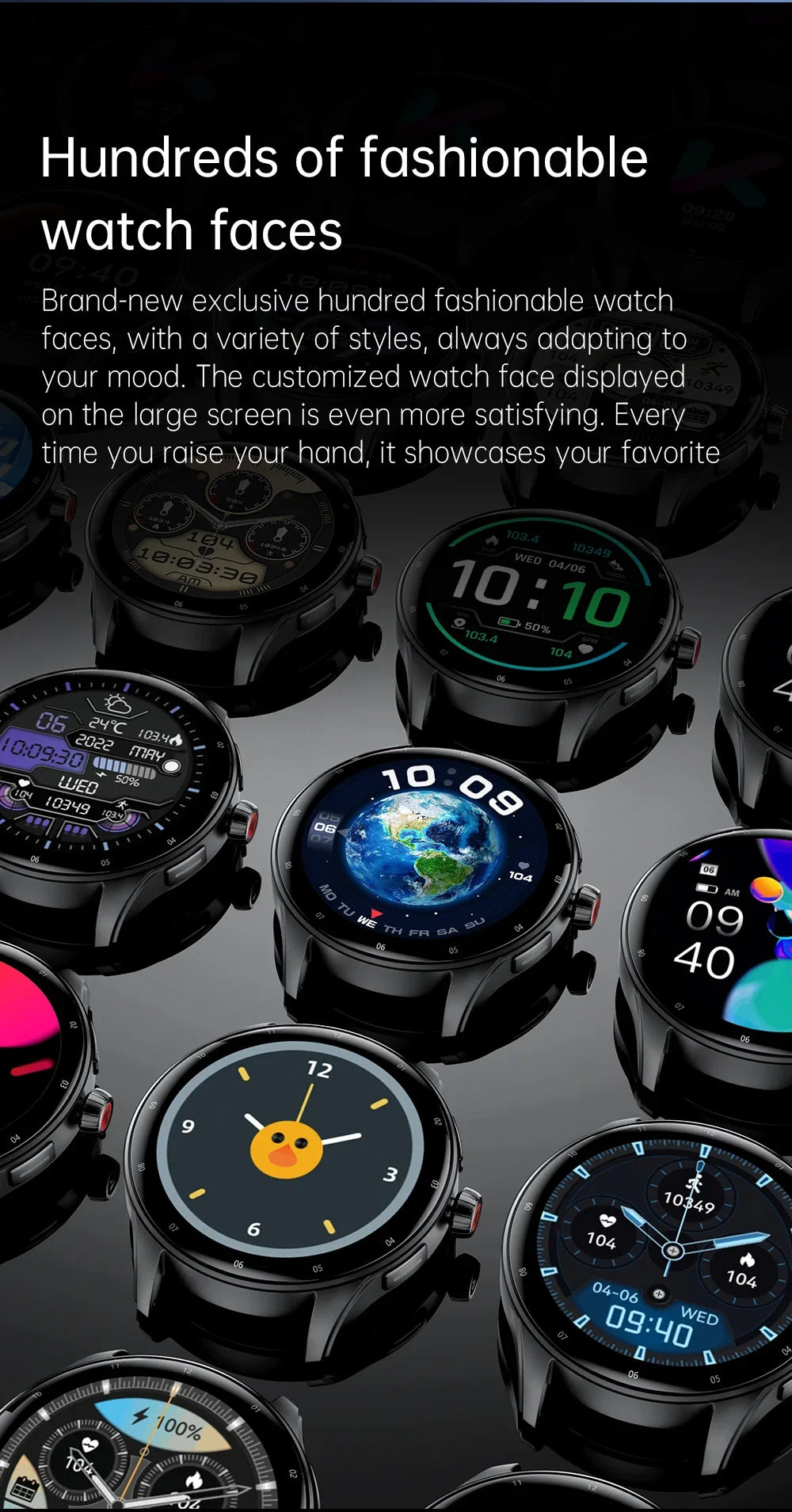 KUMI GW3 Pro Smartwatch 1.43" AMOLED IP68 Waterproof Bluetooth 5.2 Fitness Tracker Heart Rate Blood Oxygen Monitor