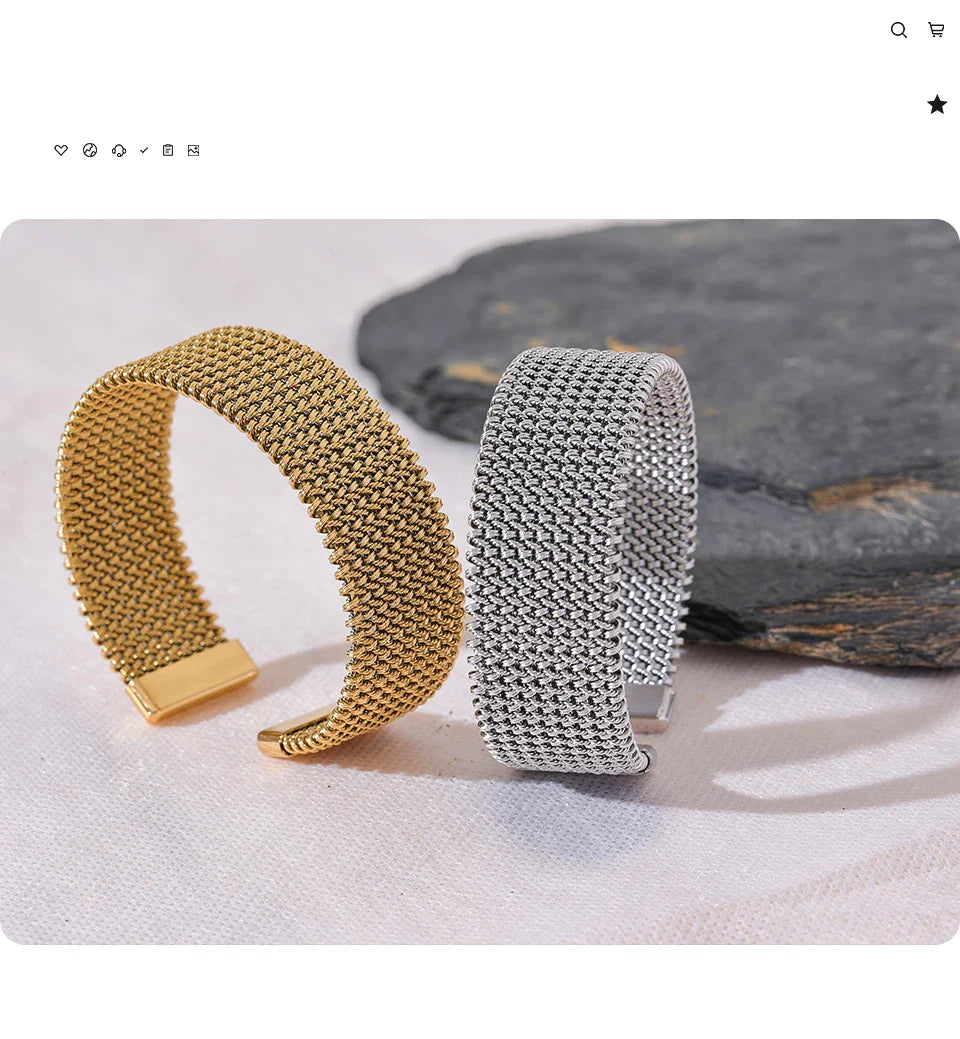 Yhpup 23mm Waterproof Stainless Steel Metal Wide Open Bracelet Bangle for Women High Quality Statement Texture Jewelry Bijoux