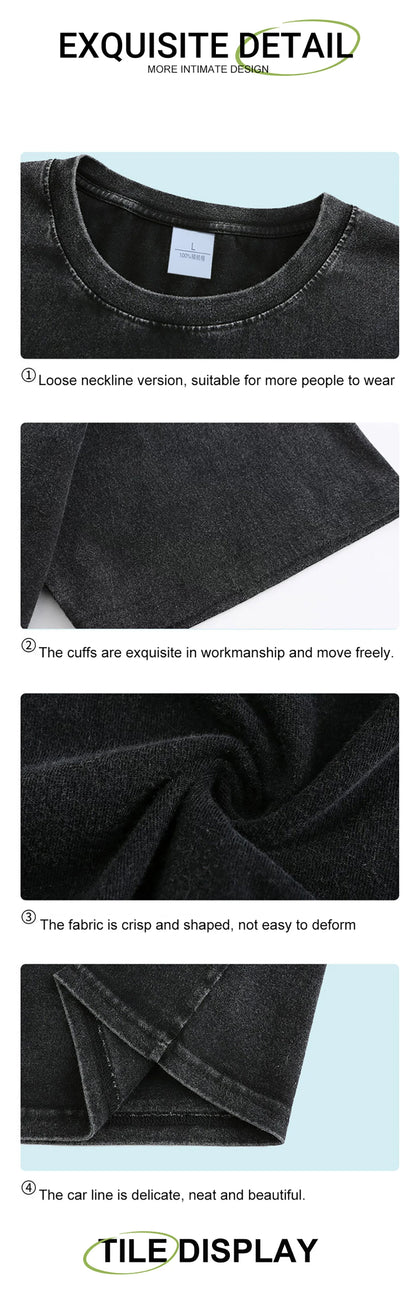 Social Skills Making New Friends Washed Retro Male Women T-Shirts Hip Hop Breathable Tops Casual T Shirt Oversized Cotton T-Shir