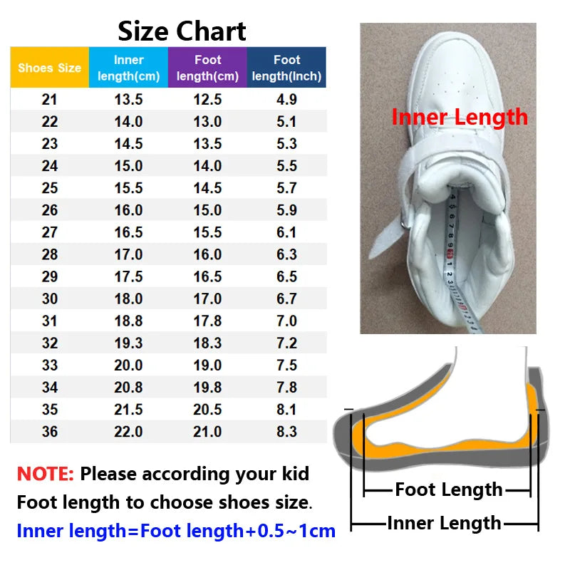 Toddler Sneakers  Fashion Kids Shoes  For Girls and Boys Autumn Boots PU Leather Baby