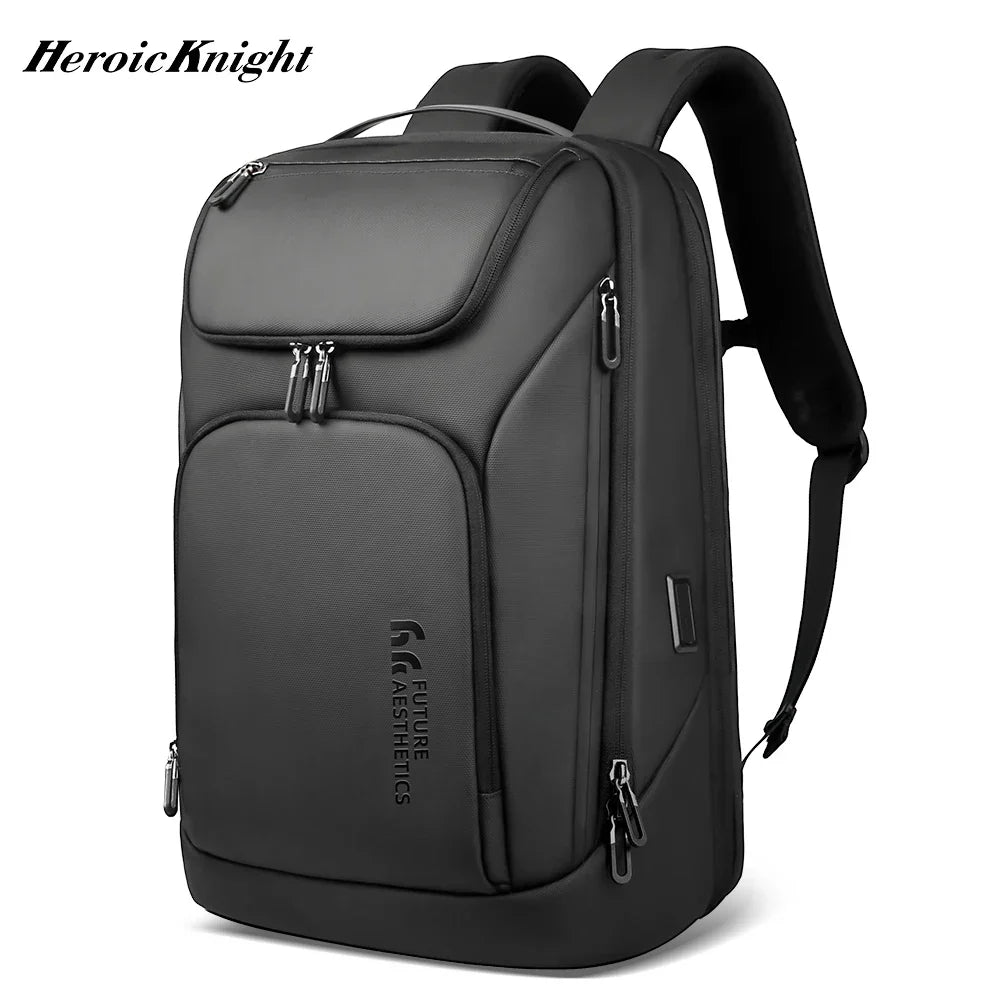 Heroic Knight Business Backpack for Men Waterproof Travel 17.3" Laptop Backpack  High Capacity Multifunctional Pack USB Charging