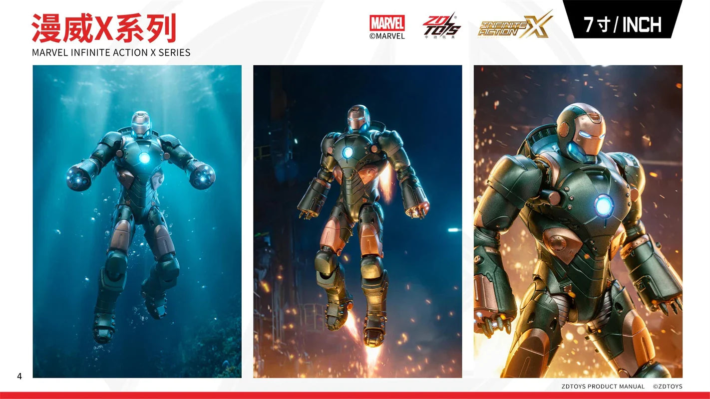 ZDTDS Original Iron Man MK37 Hammerhead MK12 MK38 Igor MK9 Iron Patriot War Machine legends Avengers Action Figure Collect Toy