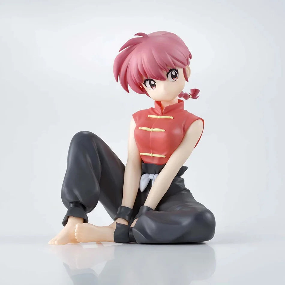 Original BANDAI BANPRESTO Ranma 1/2 Ranma Akane Tendo Shampoo Relax time Anime Figure Toys PVC Model Collection Doll Gift