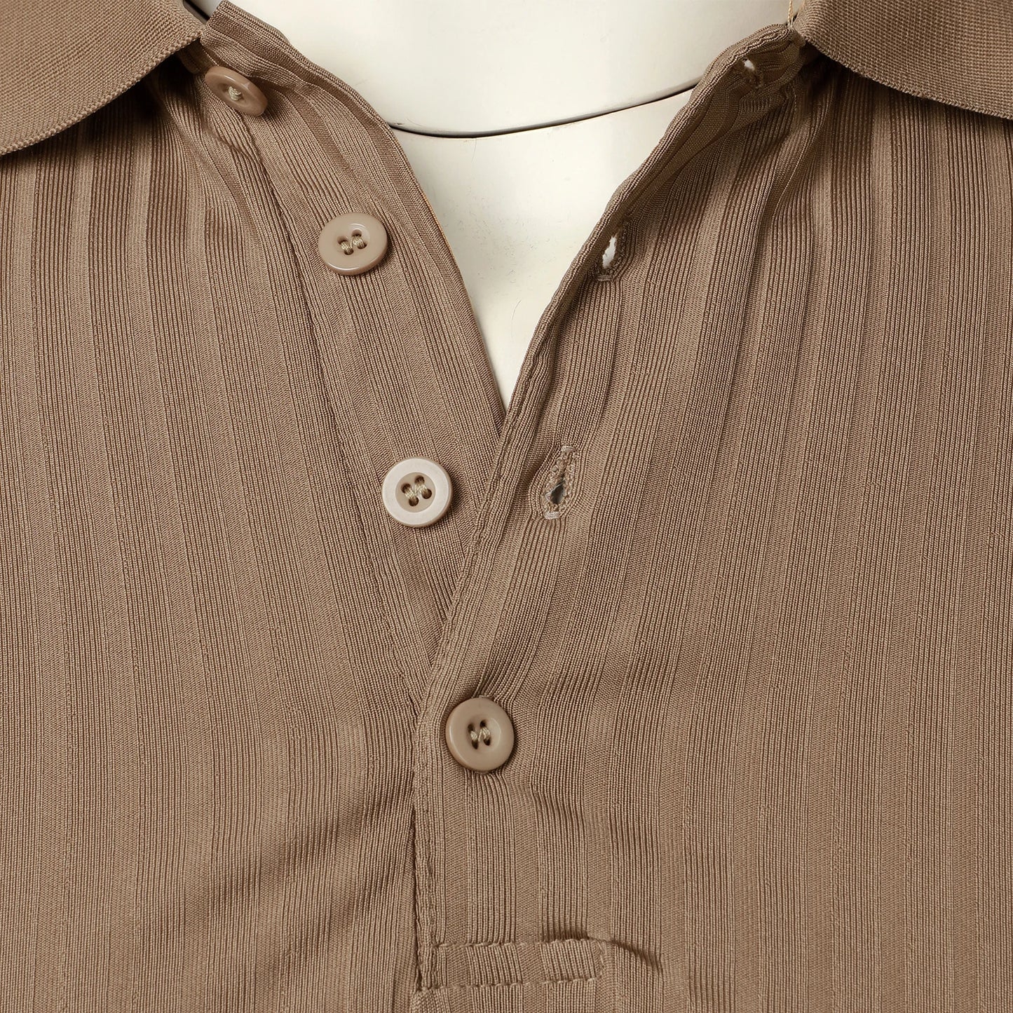 Men's running sports fitness wear summer high stretch vertical short-sleeved POLO shirt slim knit base shirt