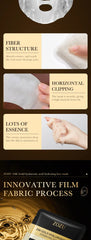 20pcs Gold Hyaluronic Acid Face Mask Facial skincare Brightening Moisturizing Firming Facial Masks Face Skin Care Products