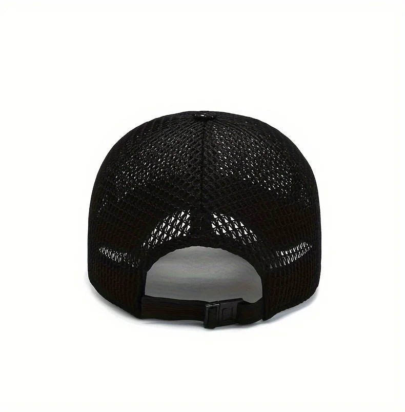 Quick-Dry Unisex Mesh Trucker Cap - Adjustable, Lightweight & Breathable - Ideal for Outdoor Sports, Running, Hiking, Jogging