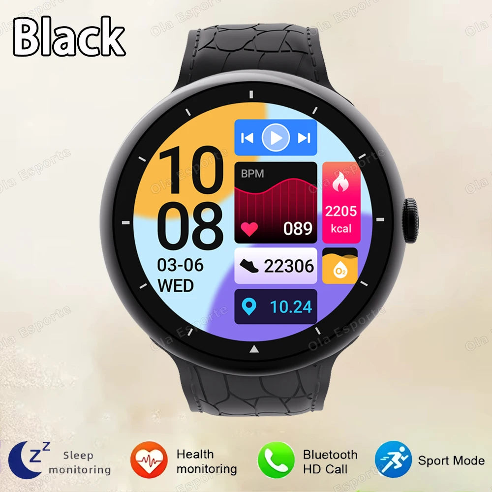 New Smart Watch Women AMOLED Screen Bluetooth Call NFC GPS Tracker Compass Sport Watches Fitness Clock Men Smartwatch Waterproof