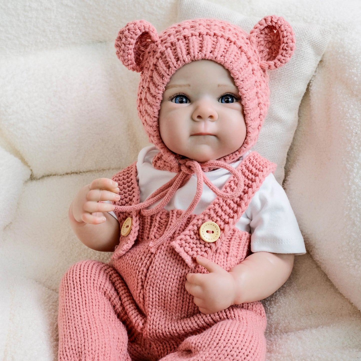 NPK 18inch Bettie Reborn Baby Doll - Newborn Lifelike Soft Touch Cuddly 3D Skin Painted Hand Drawn Hair Collectible Toy