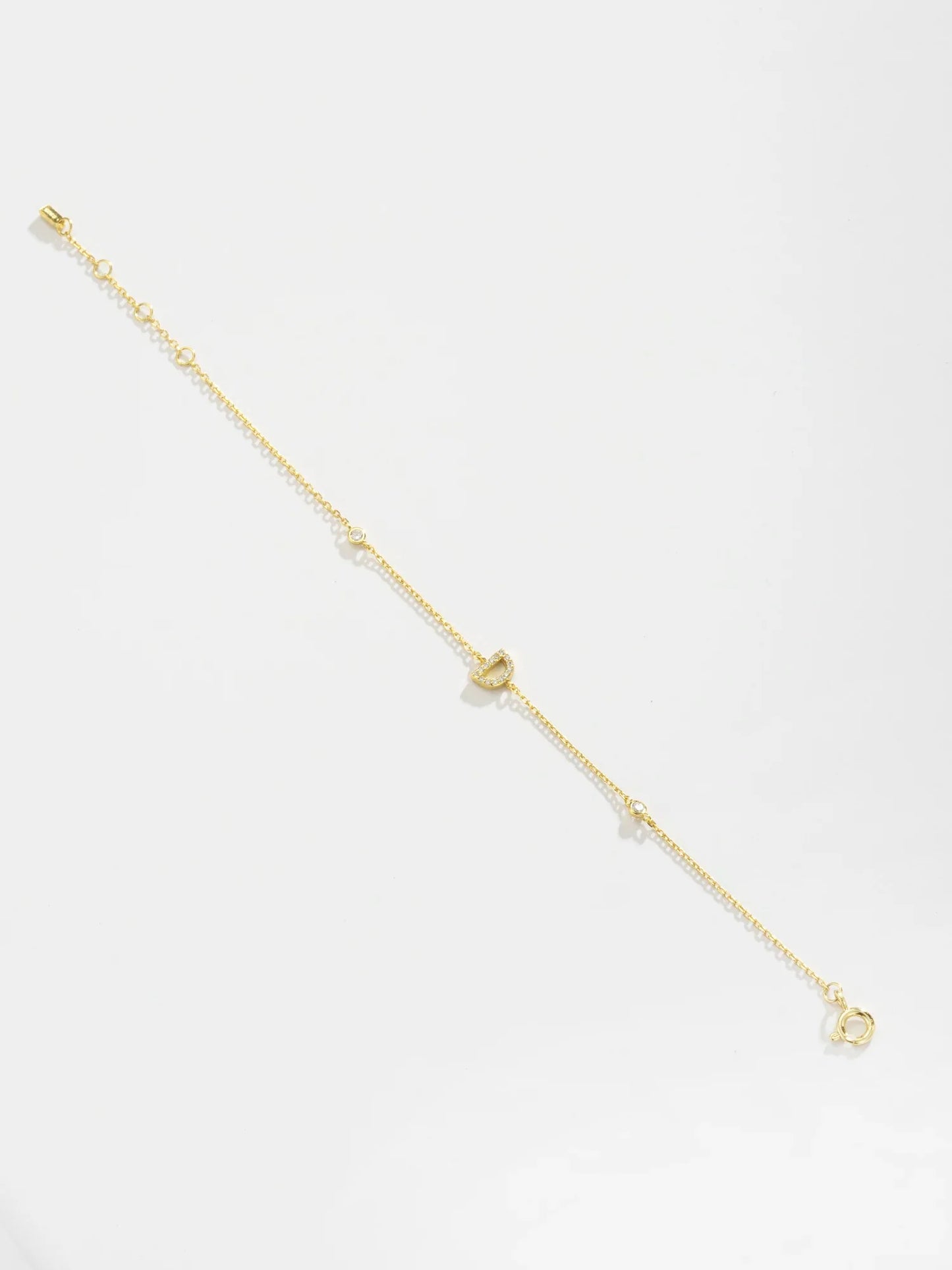 VEWANT 925 Sterling Silver Monogram Letter A - Z Initial Charm Chain Bracelet Luxury Wedding CrystalFine Jewelry