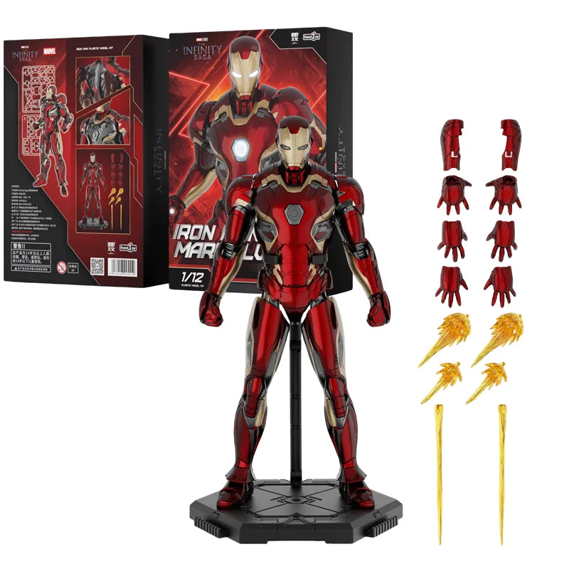 Original FondJoy Iron Man MK42 MK43 MK46MK5 MK6 MK7 DIY Toy Action Figure Tony Stark Legend Collection Anime Model Kids Gift