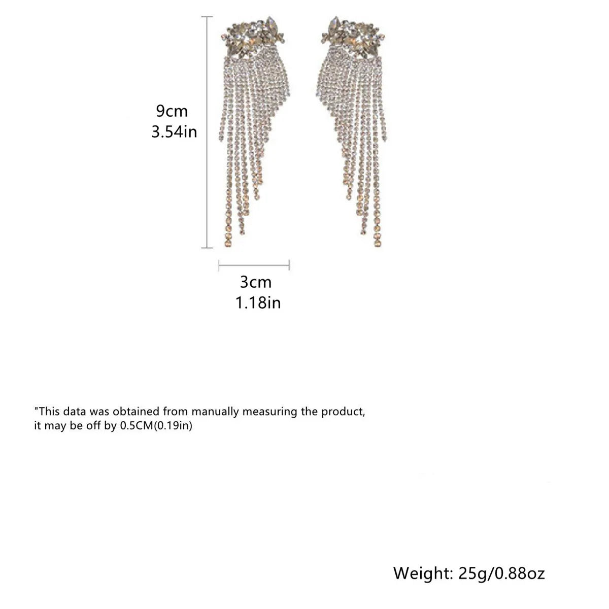FYUAN New Long Tassel Geometric Drop Earrings for Women Oversize Flowers Crystal Dangle Earrings Statement Jewelry