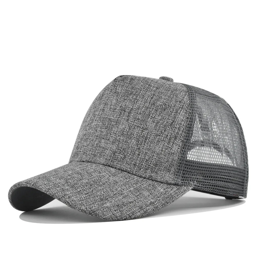 Fashion SunHat Outdoors Trucker Hat Cotton Mesh BreathableBaseball Cap Women Men Summer Sunshade MeshCap Truck Hat Cap Wholesale