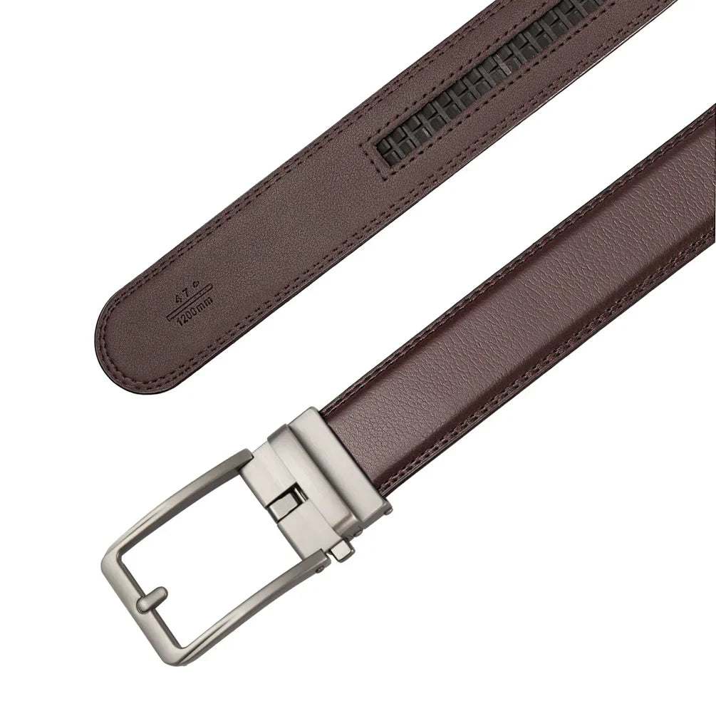 Plus Size 170 160 150 140 130cm Click Business Belts Men Automatic Buckle Genuine Leather Men's Jeans High Quality Waist Strap