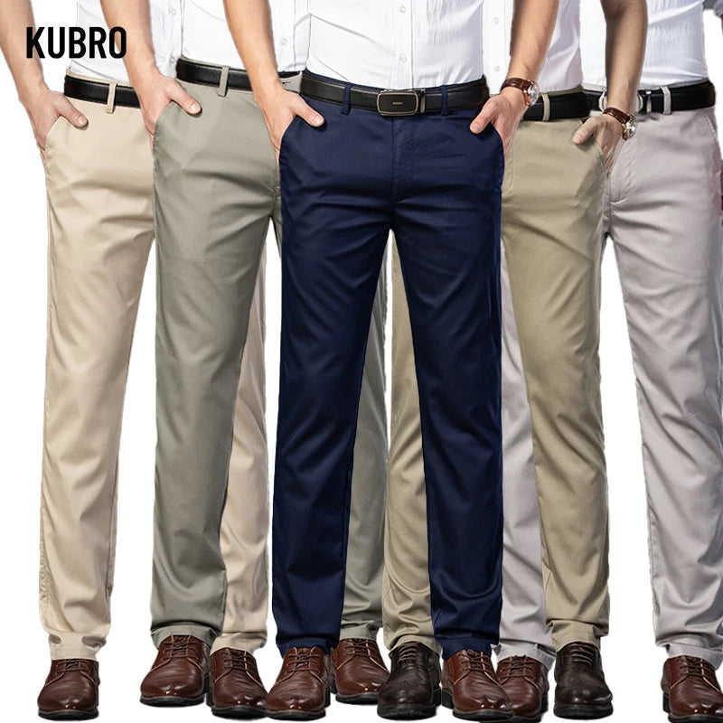 Men's Summer Thin Fashion Business Casual Suit Pants Long Pants