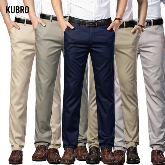Men's Summer Thin Fashion Business Casual Suit Pants Long Pants