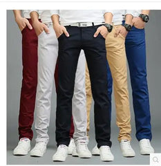 Casual Pants Men Cotton Slim Fit Chinos Fashion Male Brand Clothing Plus Size Trousers