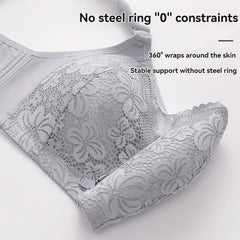 Women's Underwear Large Size Lace Push Up Adjustable Top Bra