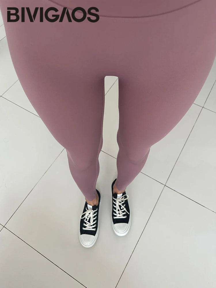 Spring Seamless Shark Leggings Women Mid-High Waist Tight Leggings