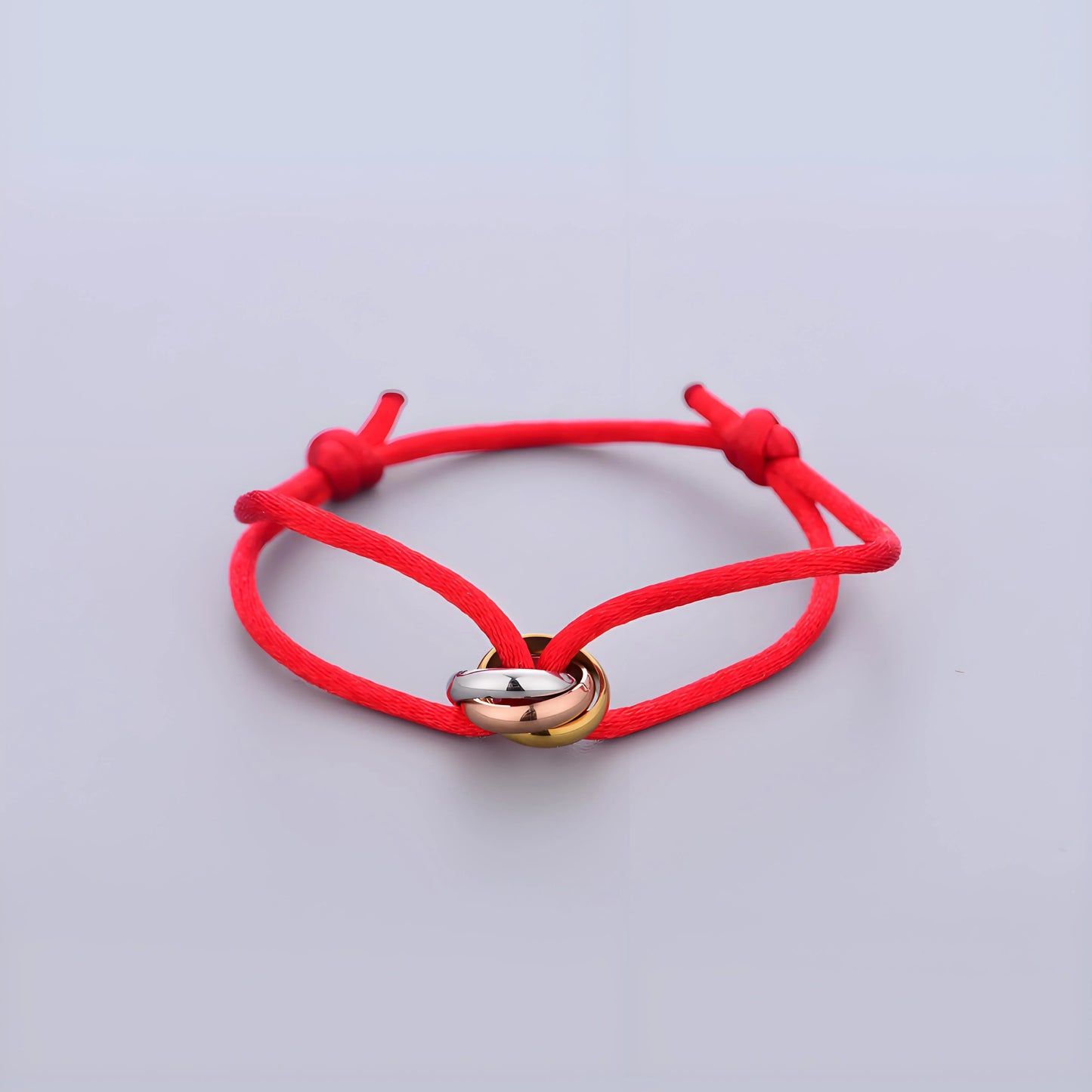 Trinity Bracelet Stainless Steel Circle Women's Bracelet Different Colors of Rope Classic Popular Tricolor GradientJewelry