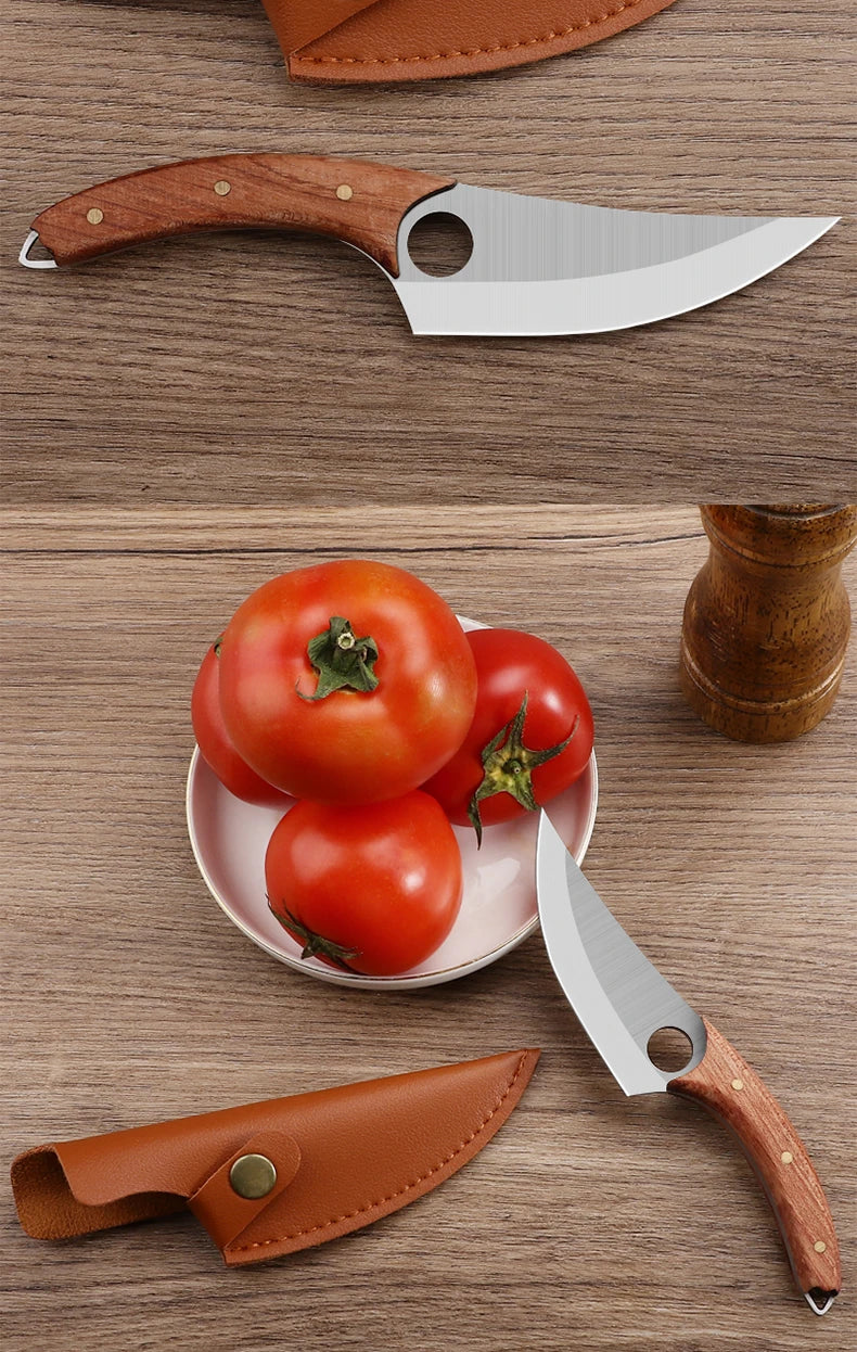 Forged Multi-purpose Knives with Hammer Pattern Butcher Boning Knife Sharp