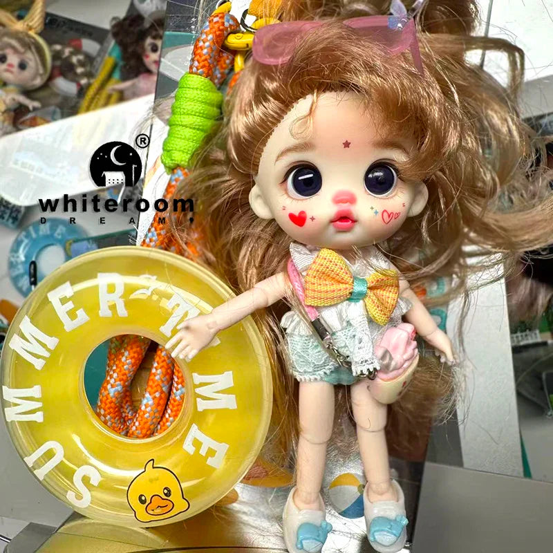 bjd doll Dolls for girls Labbu doll pocket mini blyth girl Doll Barbi cry Baby Rainbow Ball jointed doll Mobile phone Decoration