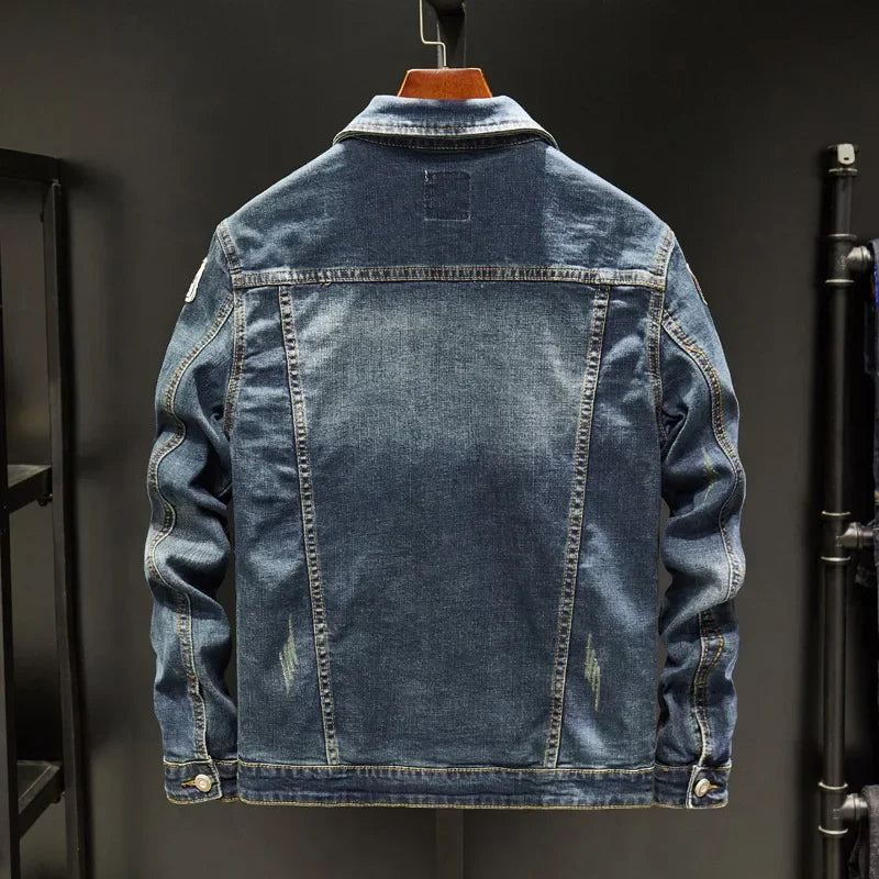 Men's Plus Size Jacket Denim Jacket Fashion Denim Tops