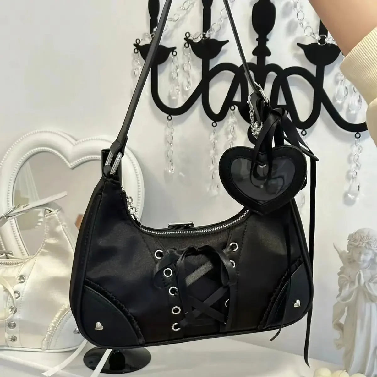 Cute Y2k Women's Shoulder Bag Fashion Elegant Sweet Lolita Jk Ita Bag