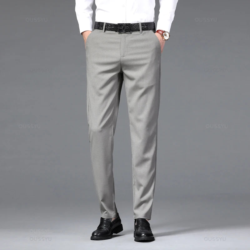 Brand Clothing Summer Soft Formal Suit Pants Men Business