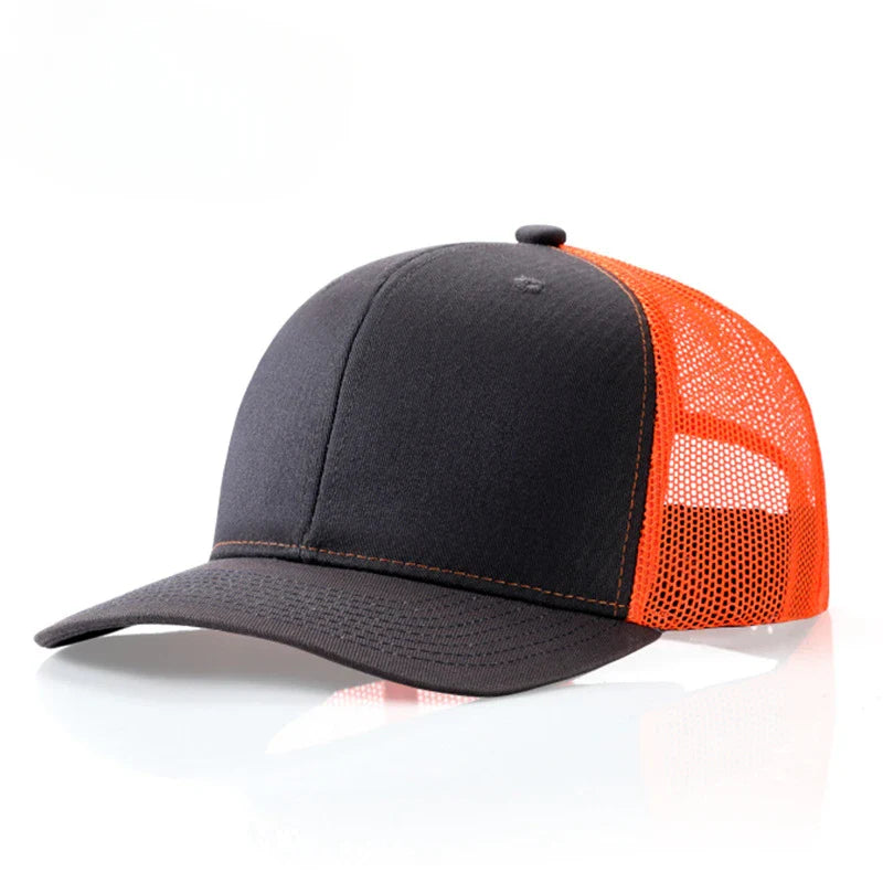 Custom embroidered logo hat Men's and women's mesh cap cotton baseball cap design DIY picture printing logo hat Summer sun hat