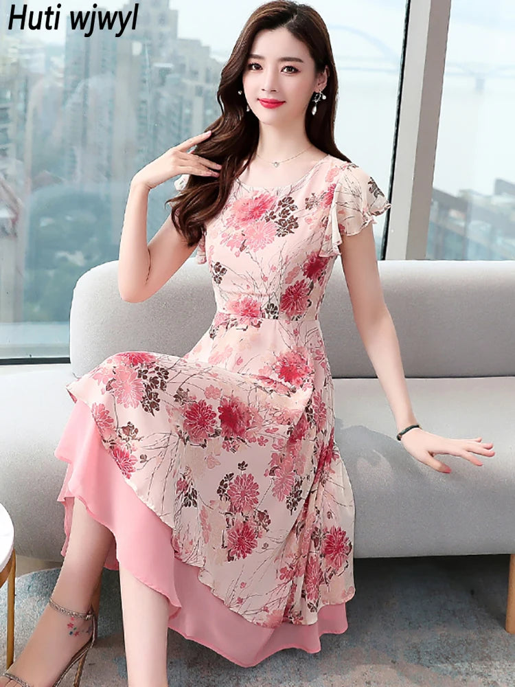 Formal attire Dresses: Boho Beach Kawaii Sundress Women Chic Prom Midi Dress