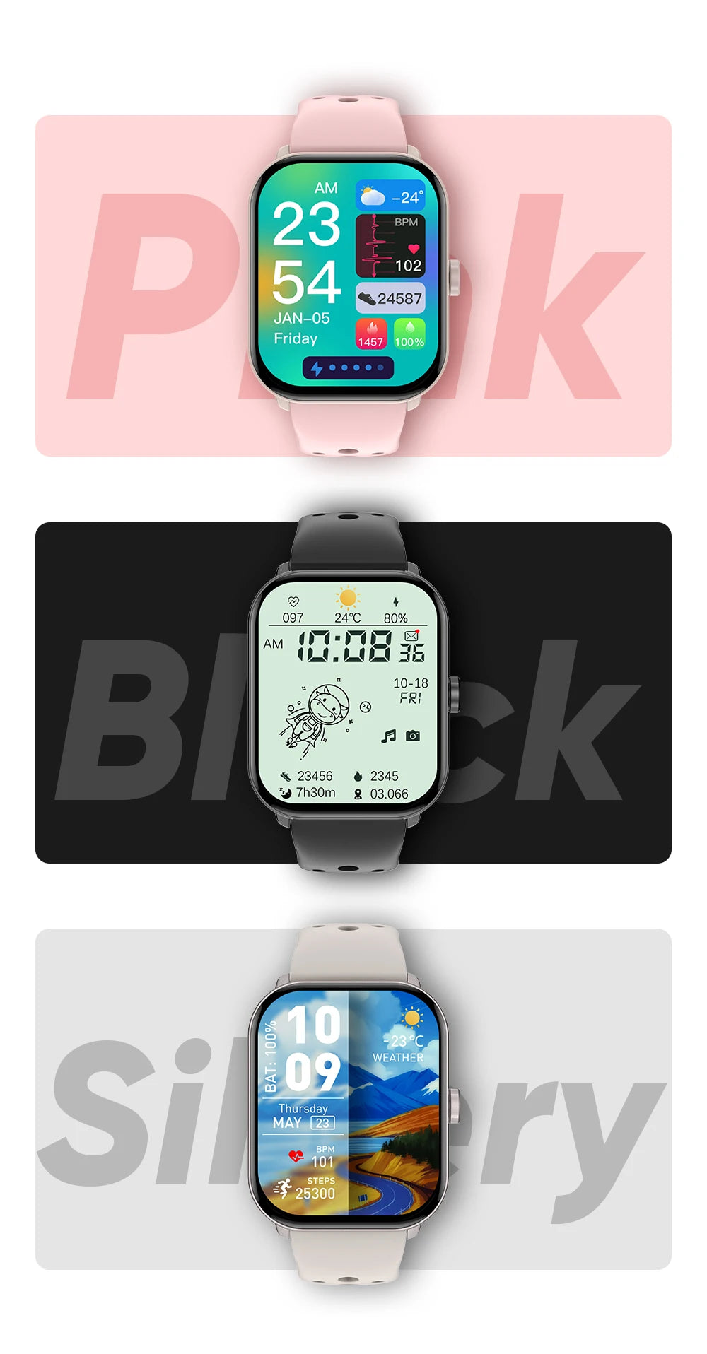 New BOXUXING Watch 5 Global Version Men Women HD AMOLED Screen Heart Rate Bluetooth Call GPS Track Waterproof Sports Smart Watch