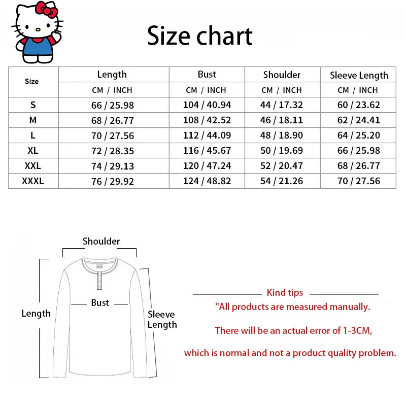 Sanrio Anime Cute Printed Hoodies Women Cartoon Hello Kitty Y2k Korean Students