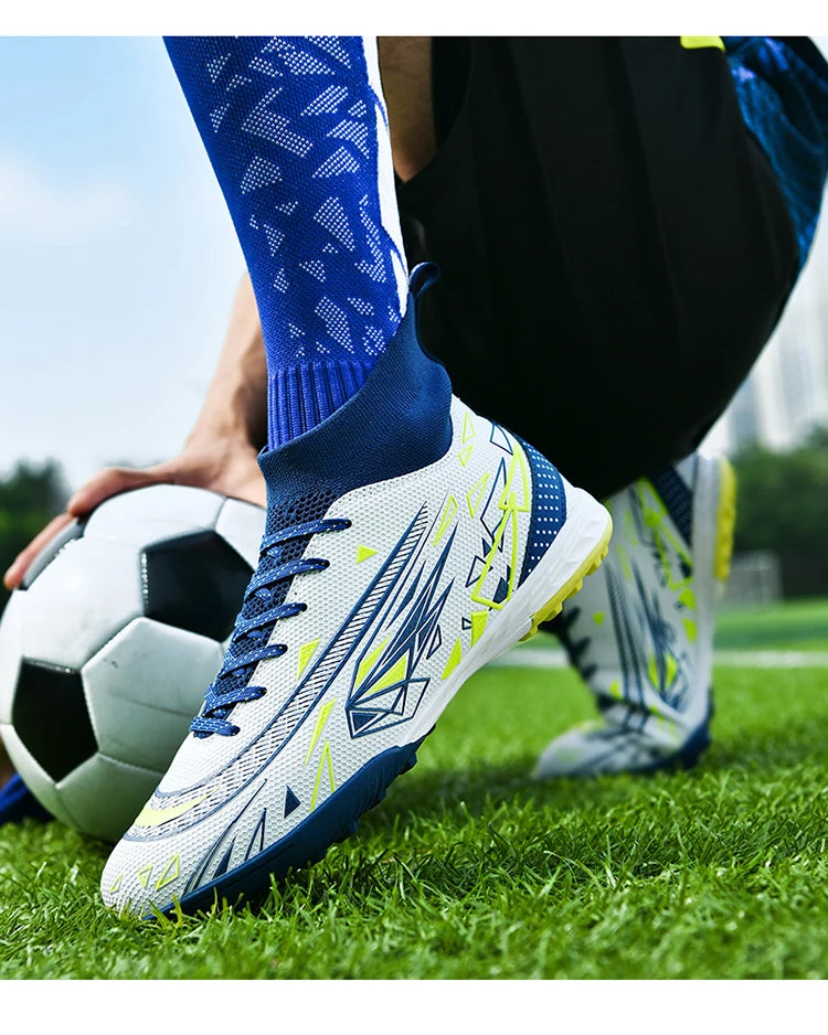 Men Sneakers Soccer Shoes Cleats Breathable Adult Kids TF/FG Football Boots