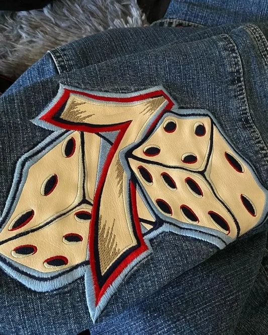 JNCO Jeans: Y2K Hip Hop Number 7 Dice Jeans