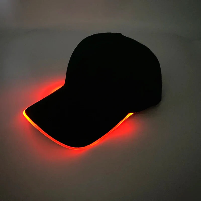 Wholesale Baseball Caps Night Glow Light Cap Boys Girls Fashion Headwear Costumes Accessory Caps Hats