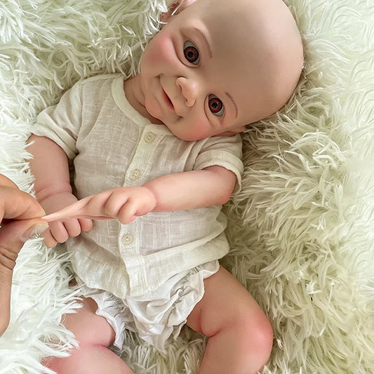 Soft 18 Inch Reborn doll Full Body Platinum silicone soft Girl Handmade Baby Real Lifelike doll for christmas gift birthday toy