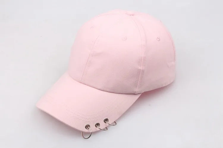COKK Hip Hop Women's Baseball Cap With Ring Circle Snapback Hats For Men Women Unisex Dad Hat Adjustable Kpop Korean Style Gorra