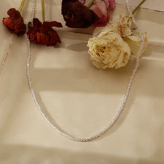 Silver Color Sparkling Necklace For Women Trendy Clavicle Chain Choker Girls Korean