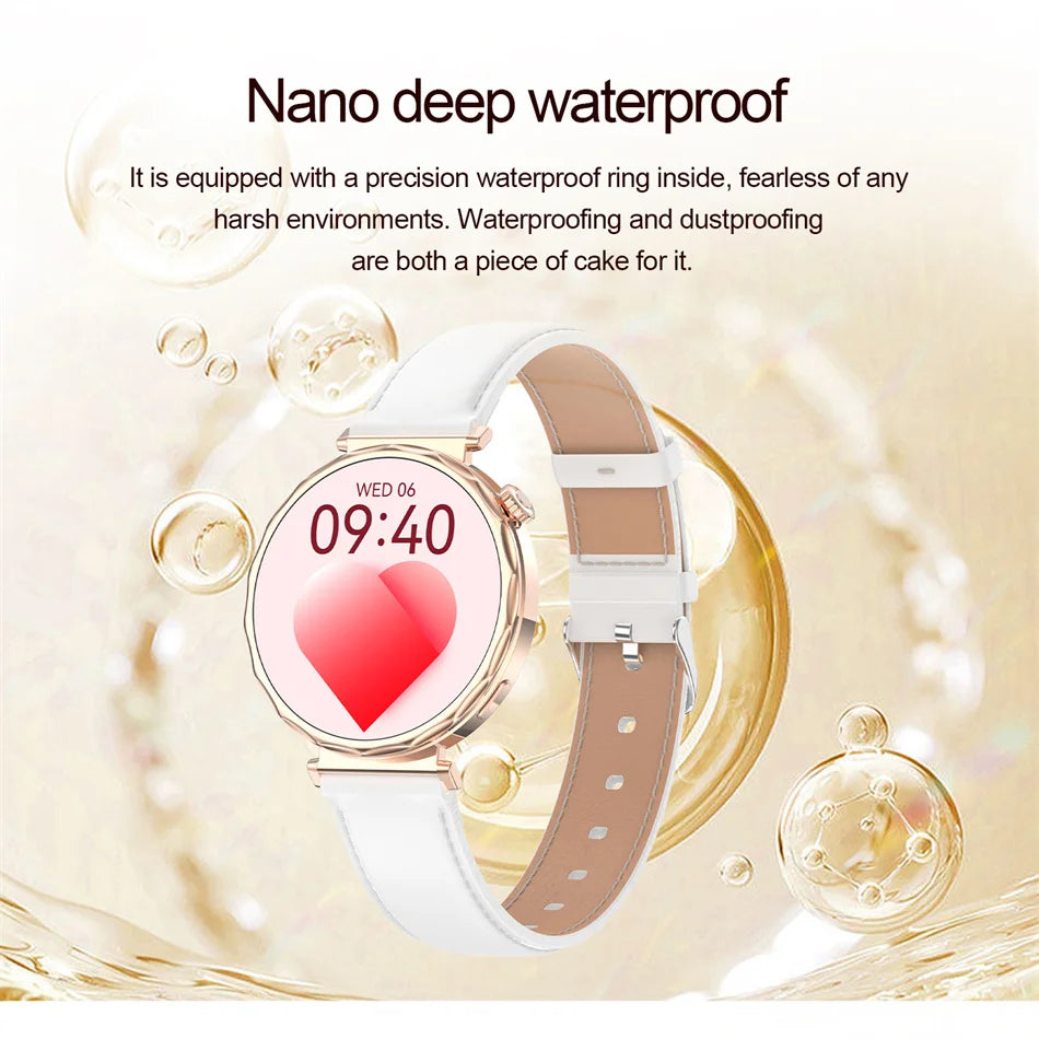 Fashion Women's Smart Watch AMOLED HD Screen Health Monitoring GPS Sports Track Watch Bluetooth Call Smartwatch Android IOS