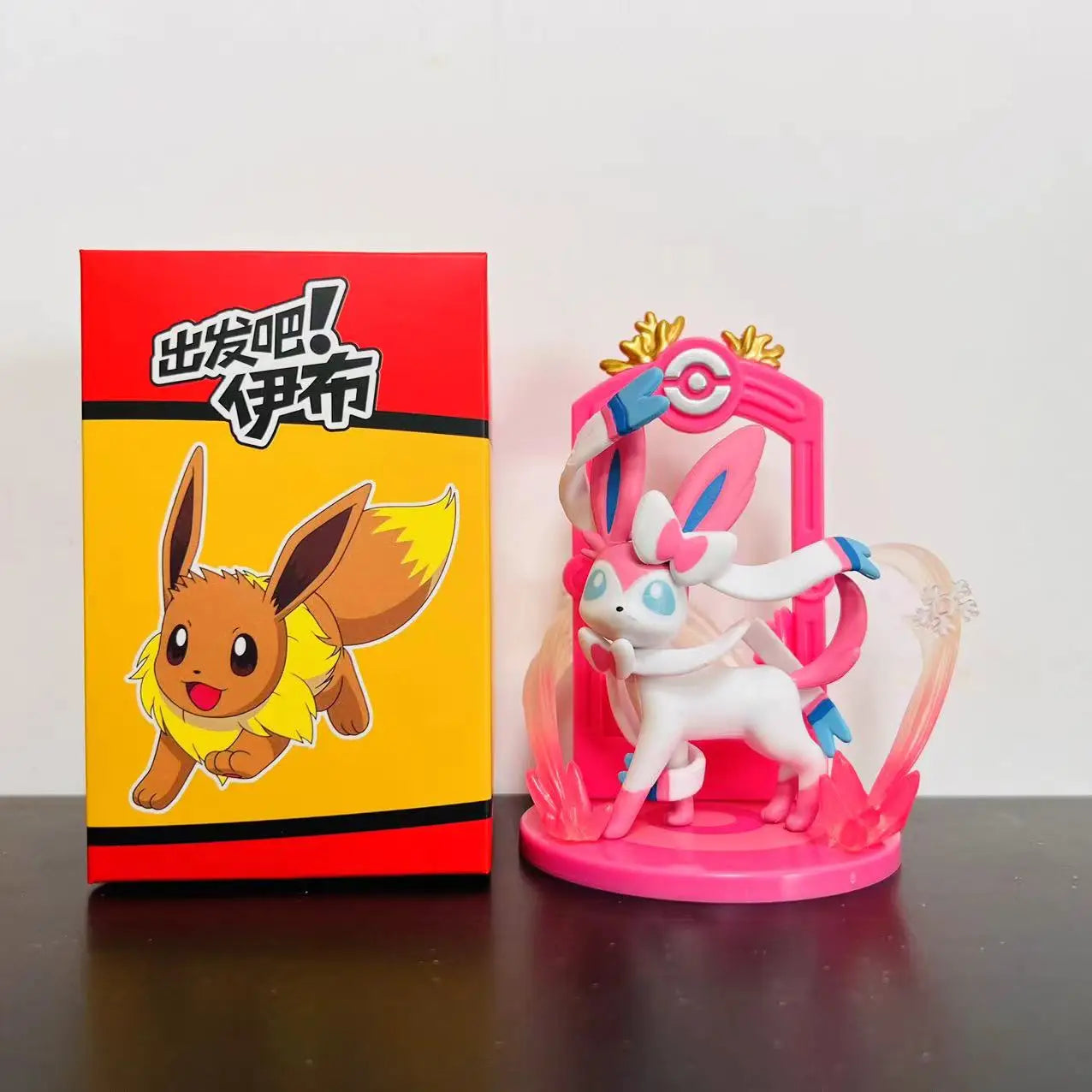 9pcs Pokemon Eevee Evolution Figure Set, Eevee Sylveon Espeon Glaceon Leafeon Anime Model Toys Collection for Kids Gift