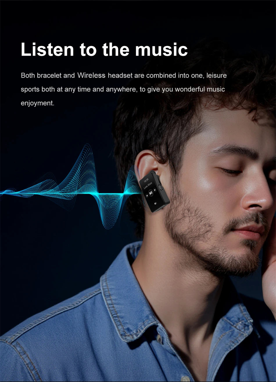 LIGE Sports Smart Watch with Earbuds Answer Make Calls 2 in 1 Bluetooth Music Watch GPS Track Fitness Smart Band for Women Men
